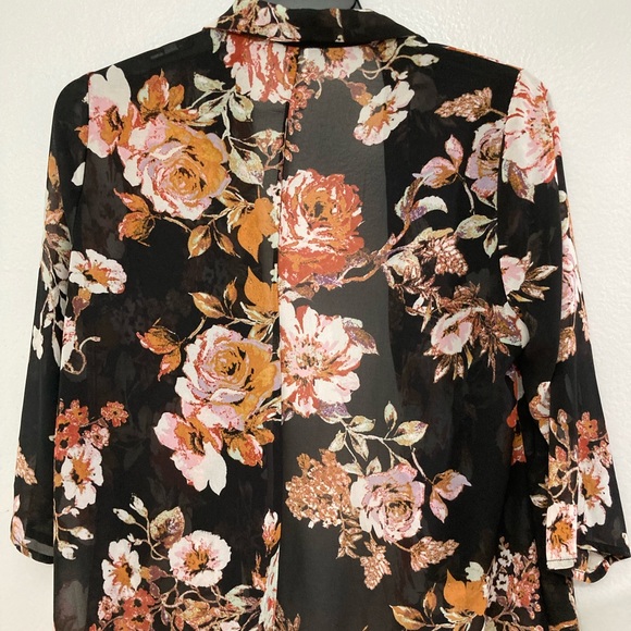 Xhilaration Kimono/Coverup Short Sleeve Size Large - Picture 4 of 11